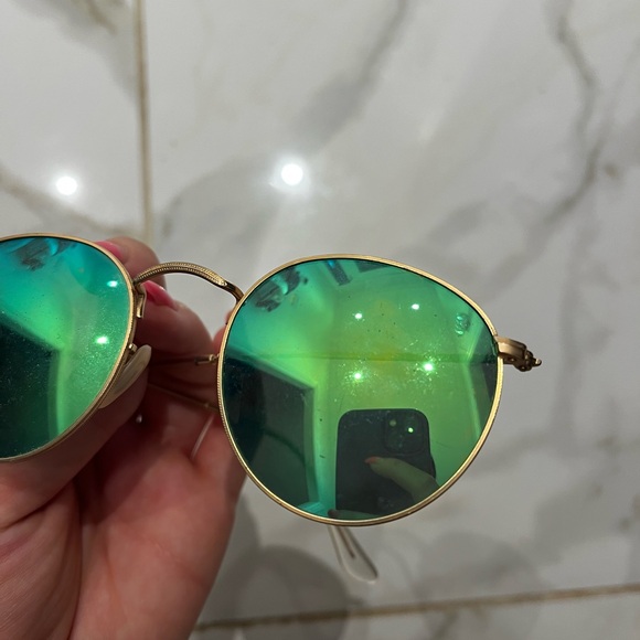 Polarized green round sunglasses - Picture 4 of 4
